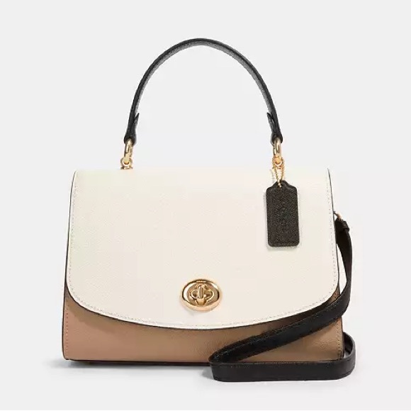 🔥🔥🔥Coach Tilly Top Handle In Colorblock Leather Satchel Crossbody Bag - Picture 1 of 13
